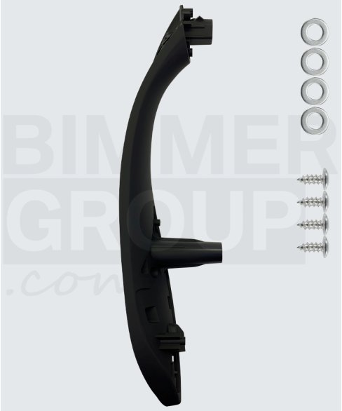 Maçaneta da porta traseiro direito preta para BMW Série 3, Série 4, M3, M4 (F30/F31/F34/F36/F80)
